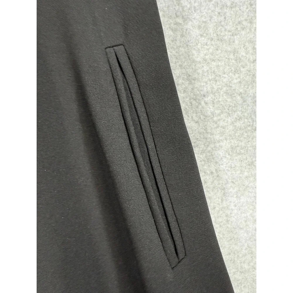 Rag & Bone Black Fit Flare Dress Lamb Leather Panels 8 USA Made Minimalist Chic - Picture 15 of 17